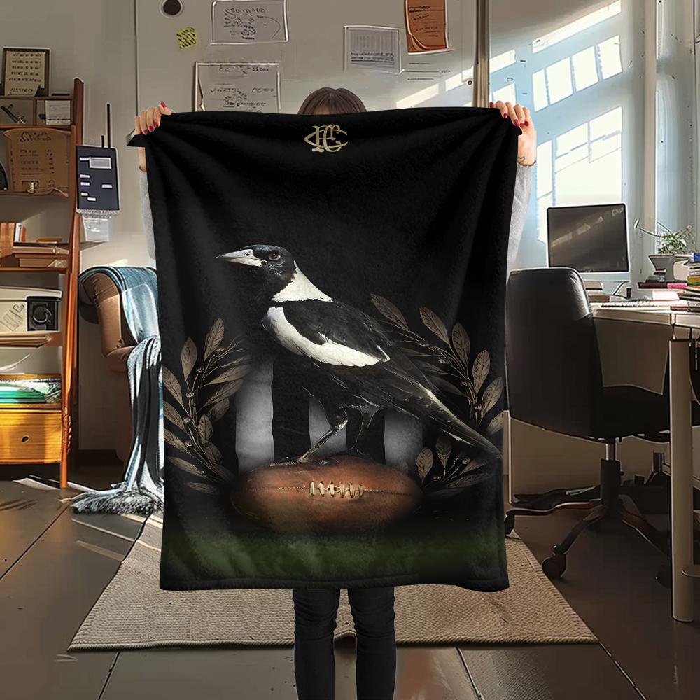 Crow Logo Team Print Flannel Blanket,High quality Comfortable for All Seasons,Home Decor,Warmth and Comfort,Perfect for Christmas Gifts
