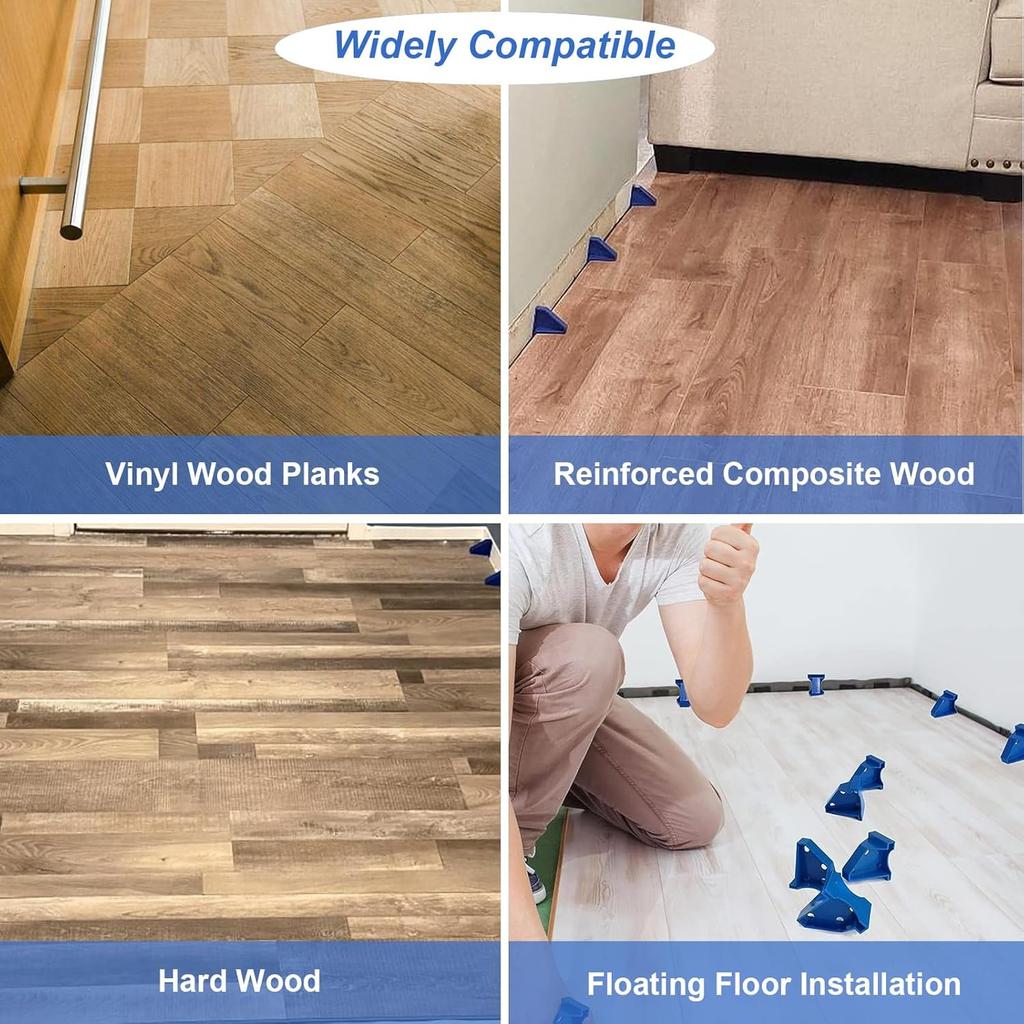 40 Pcs 1/4 inch & 1/2 inch Flooring Spacers, Laminate Floor Spacers, Flooring Installation Spacers for Vinyl Plank, LVP, Laminate Wood, Engineered