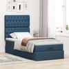 Maison Exclusive - Cadre de lit ottoman avec matelas bleu 90x190 cm tissu