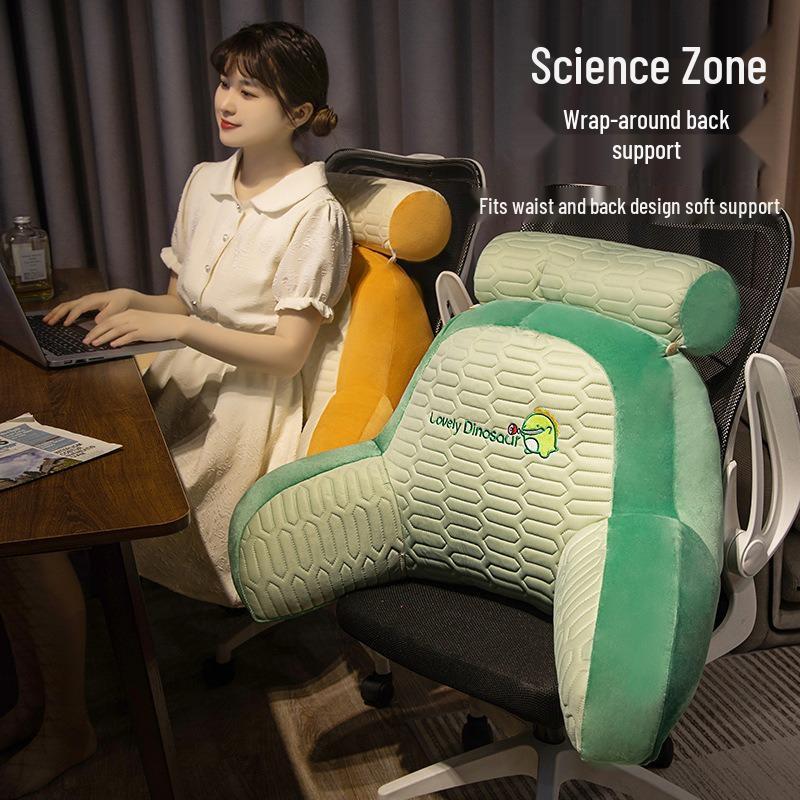Large Latex Backrest Pillow: Soft Headboard Cushion for Bed, Sofa, Dorm, or Tatami.