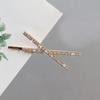 Korean Rhinestone Cross Hairpin: Simple Style Bobby Pin for Women