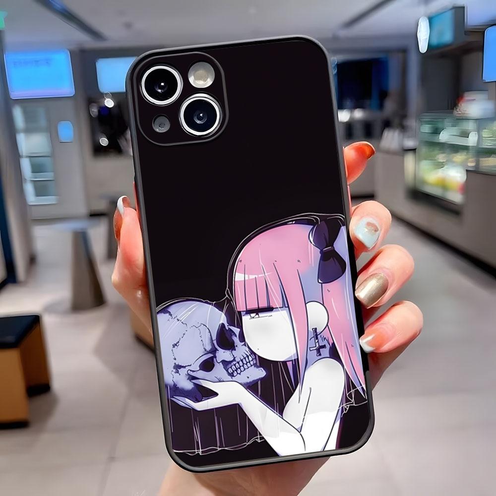 M-Menhera Chan Comic Phone Case Matte Translucent For IPhone 15 Pro 16 Pro Max 13 11 12 14 Xs X Xr 7 8 Plus Se Back Cover