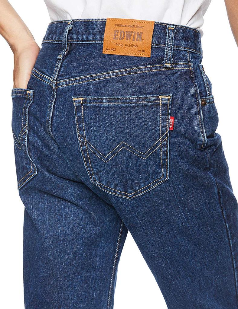 Edwin Jeans Regular Straight Denim Made In Medium Blue Size 30 E403, Pants, Japan, Men's, 2,