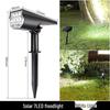 Super Bright Waterproof Solar Garden Spotlight: Dual-Purpose Landscape Lawn Light for Outdoor Villas