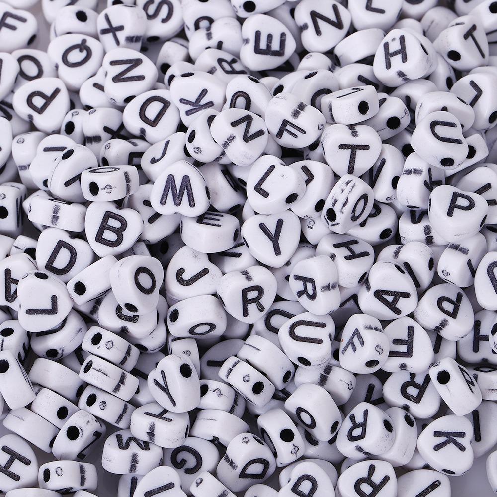 Acrylic Letter Beads for Kids' Jewelry Making – Educational DIY Beading Accessories