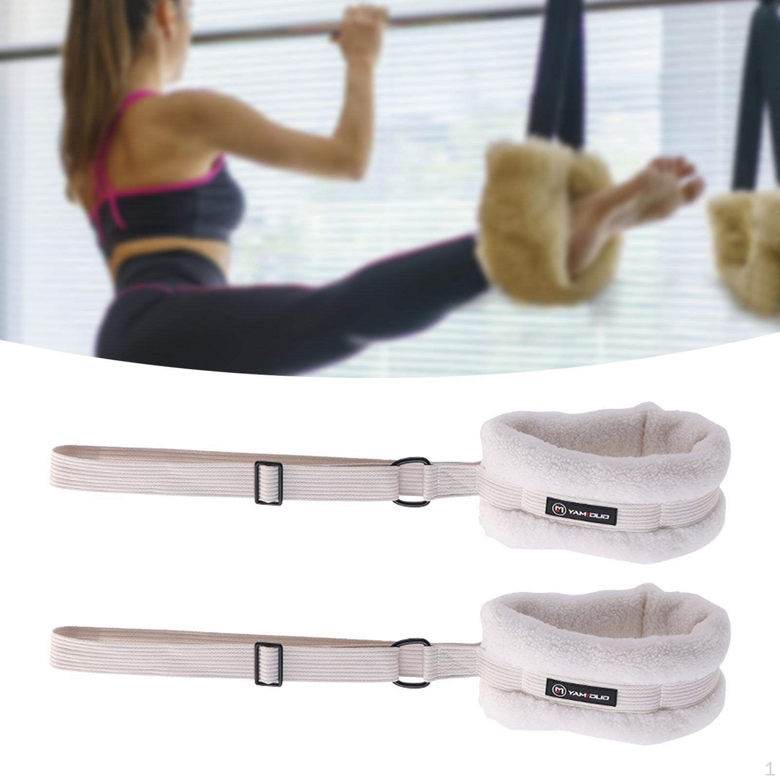 

2 шт. Пилатес плюшевые ремни фитнес-оборудование ленты сопротивления для тренировки White and Small