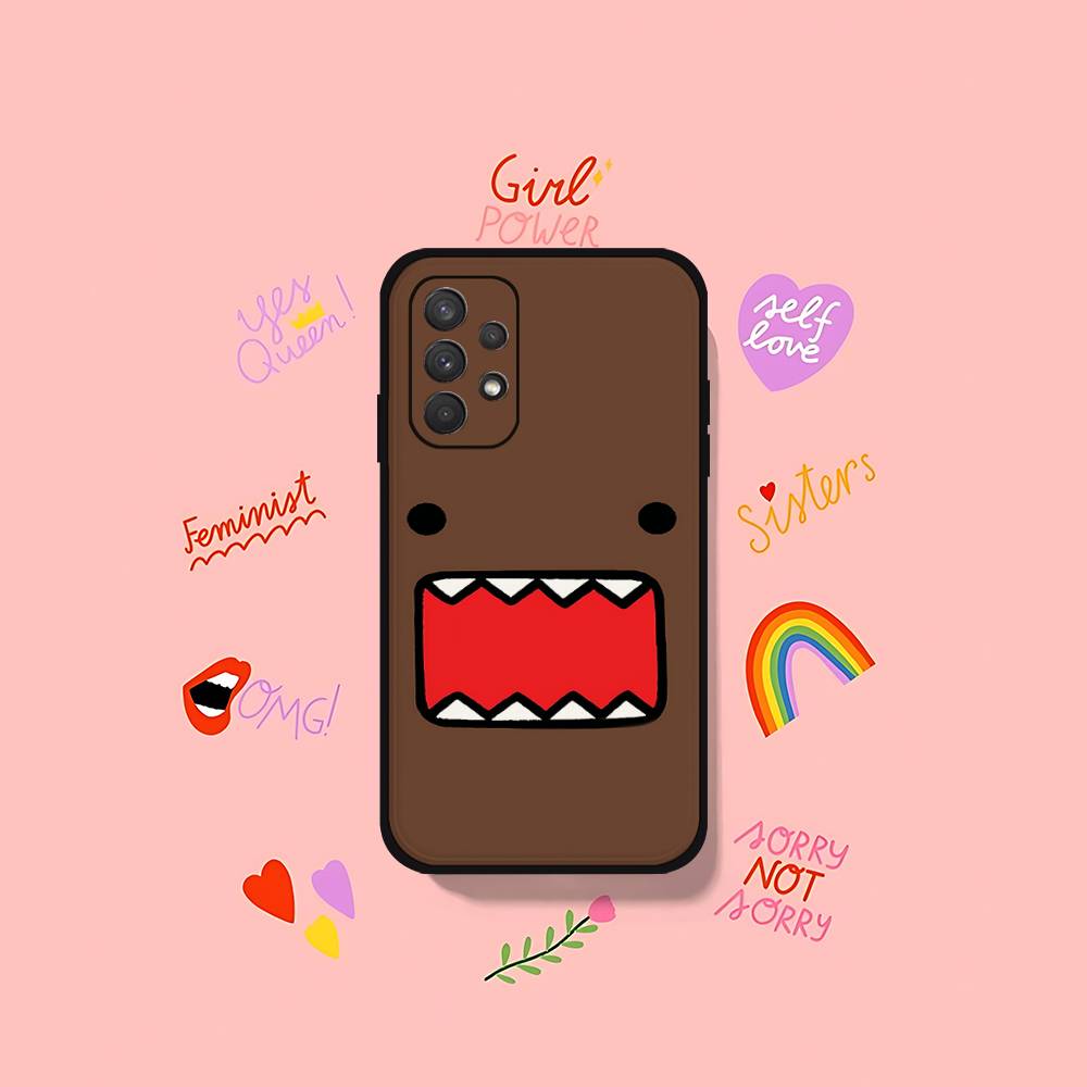Cute D-Domo Kun-s Phone Case For Samsung Galaxy S25 S24 S23 S22 S21 FE Plus Ultra A13 A20 A32 A70 Black Cover