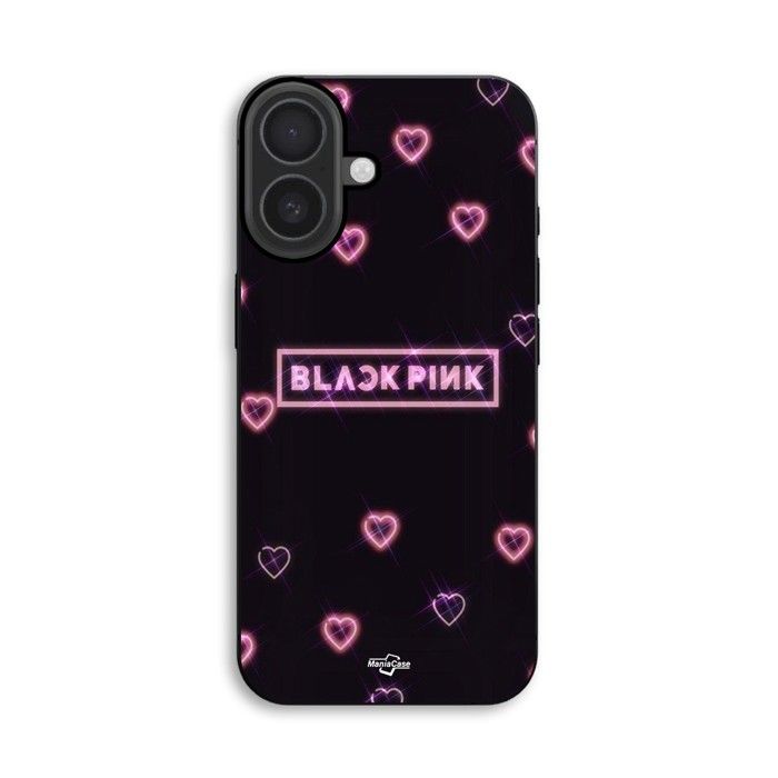 Hülle Für iPhone 18 Blackpink Herz Rosa Maniacase schwarz