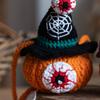 Eyeball Pumpkin Doll Knitting Set Halloween Festival Crochet Material Package With English Video Tutorials Crochet Pumpkin Doll