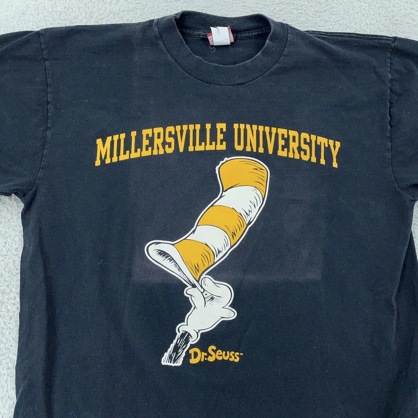 Vtg Millersville University Dr. Seuss T-Shirt L/XL Cat in the Hat Pennsylvania 4XL