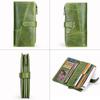 CONTACT'S Genuine Leather Men Long Wallet Phone Bag Zipper Coin Pocket Purse Male Clutch Wallet
