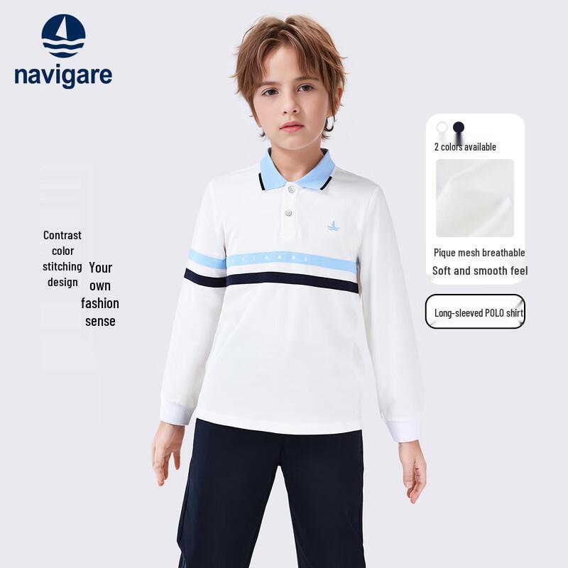 Navigare Boy s Long-Sleeve POLO Shirt 140