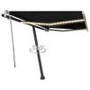 VidaXL Manual Retractable Awning with LED 300x250 Cm Anthracite 3069704
