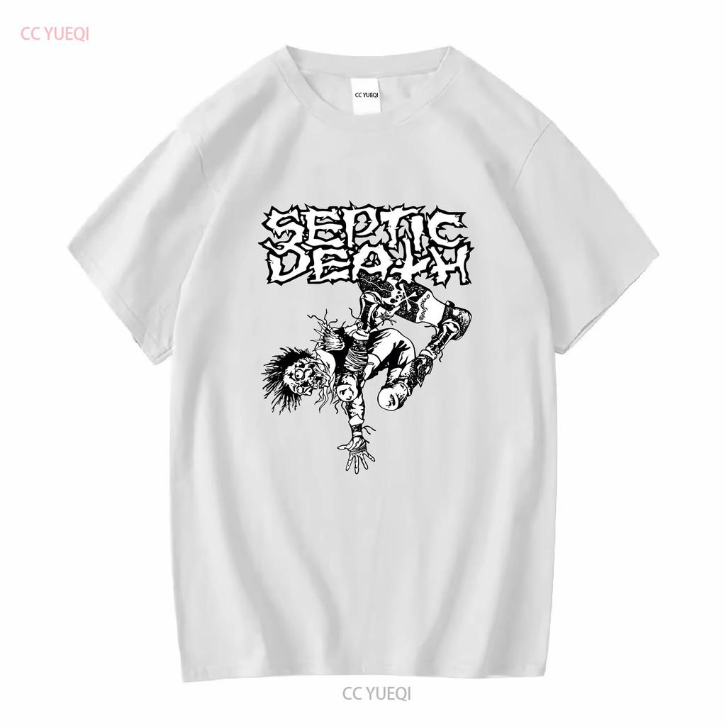 Septic Death skater shirt hardcore punk trashcore long or short sleeves vintage Washed Stylish graphic designer clothes Unisex