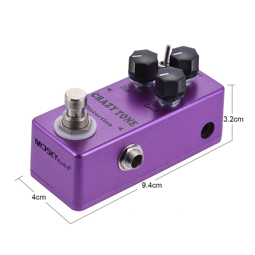 MOSKYAudio MP 50 CRAZY TONE RIOT Distortion Mini Single Guitar Effect Pedal True Bypass