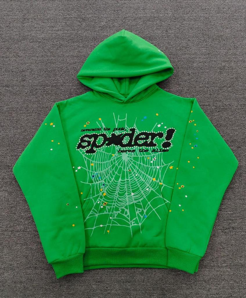 Hanorac Bărbătesc Greu cu Imprimeu Pânză de Păianjen - Trendy, Croială Largă cu Plus de Catifea