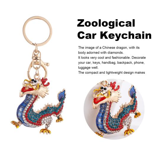 Portachiavi 3D Tigre In Lega Di Zinco Con Cristalli - Portachiavi Auto, Ciondolo Per Borsa O Zaino, Accessorio Moda Donna