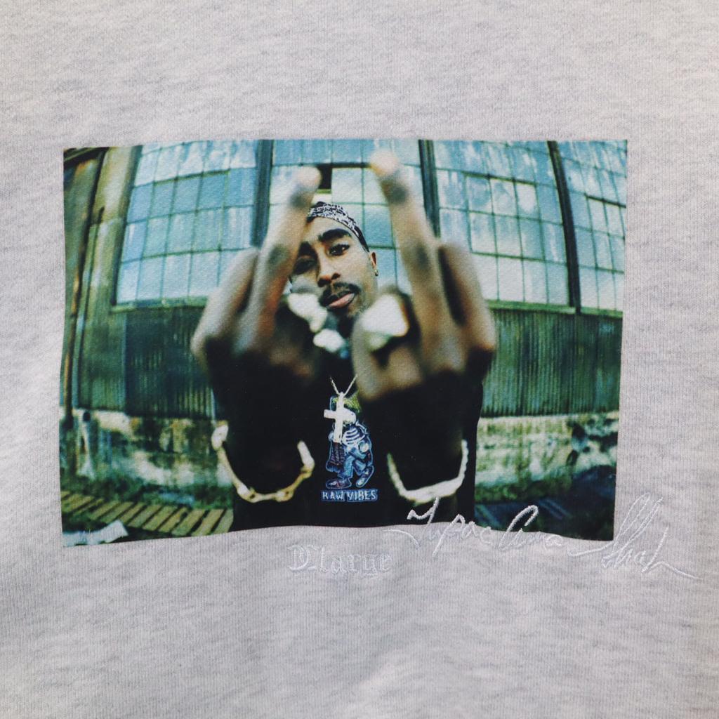 Xlarge 2PAC Langarm-Trainingsshirt M Hellgrau Herren Gebraucht