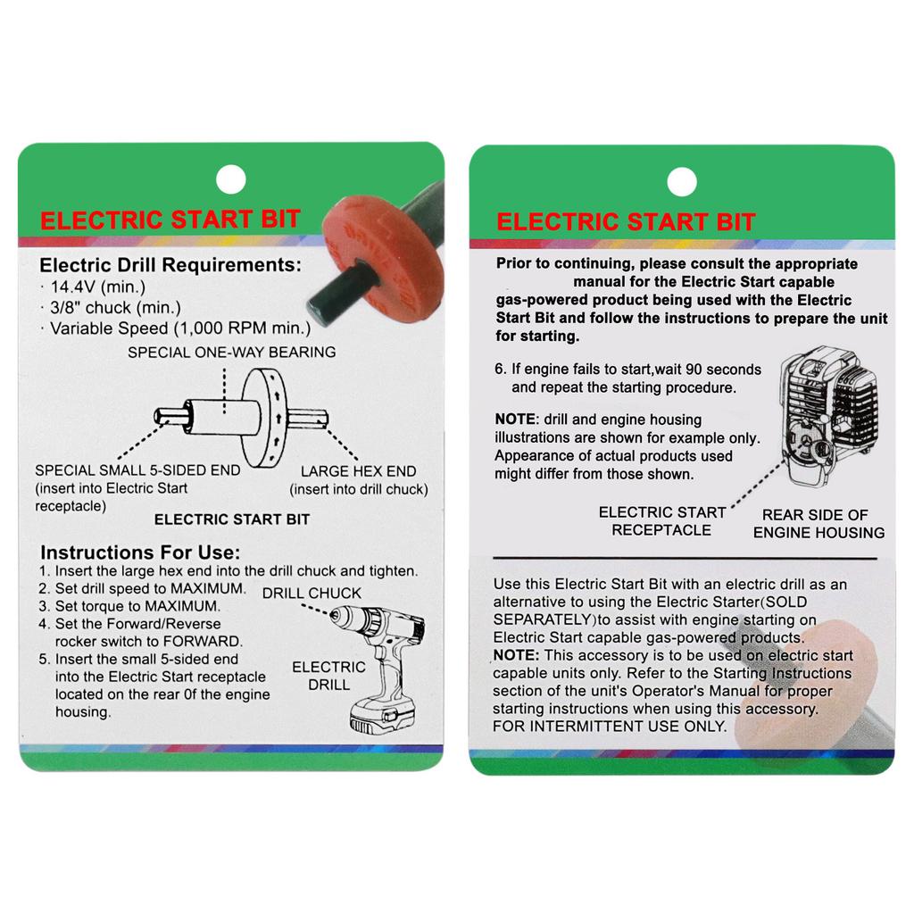 High Efficiency Lawn Mower Starter Motor Replacement Alloy Steel Engine Adapter Drill Bit Suitable For Outdoor Equipment