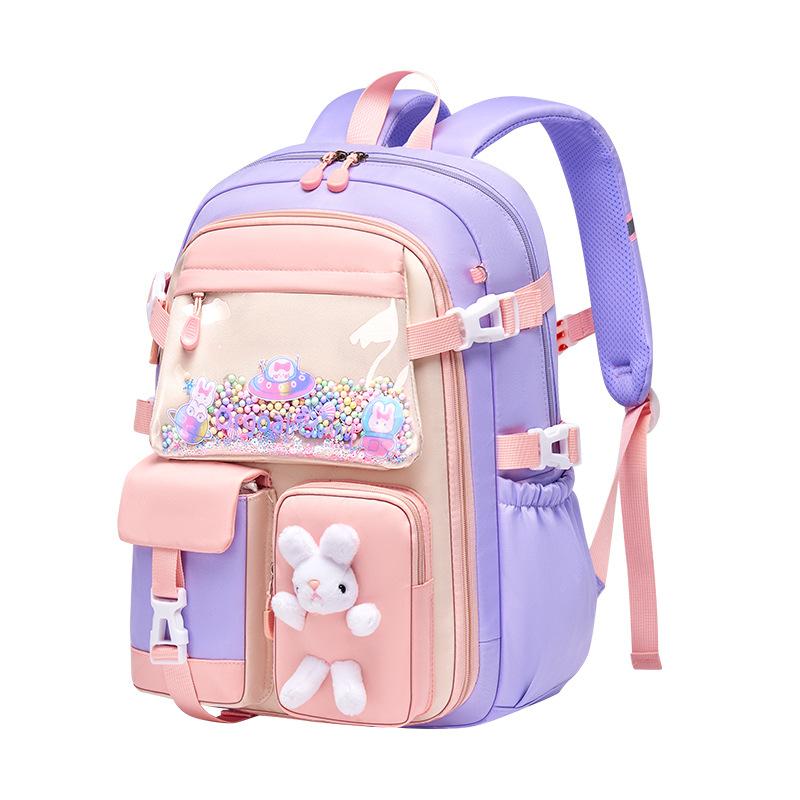 Spring Autumn New Primary School Girl Schoolbag Spine Protect Lightweight Children Backpack Refrigerator Open Large Capacity Book Bag Teenager Student