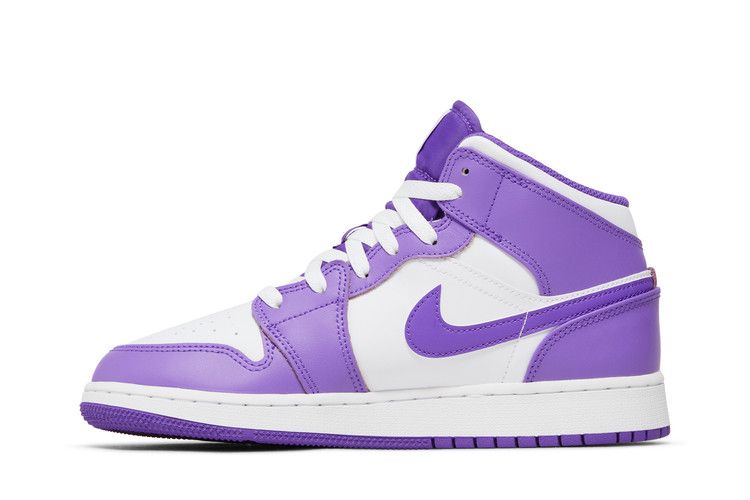 Kids' Sneakers Nike Jordan 1 Mid Purple Venom (GS) Purple Venom/White