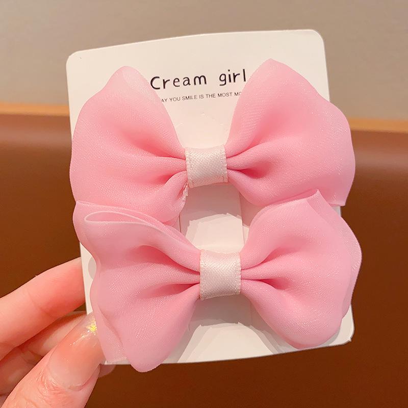 Rainbow Bow Braided Hair Clip for Girls - Cute Hair Accessory with Ribbon Hairpin