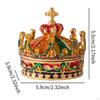 Crown Jewelry Box Figurine Unique Crafts Collectible Desktop Storage Trinket for