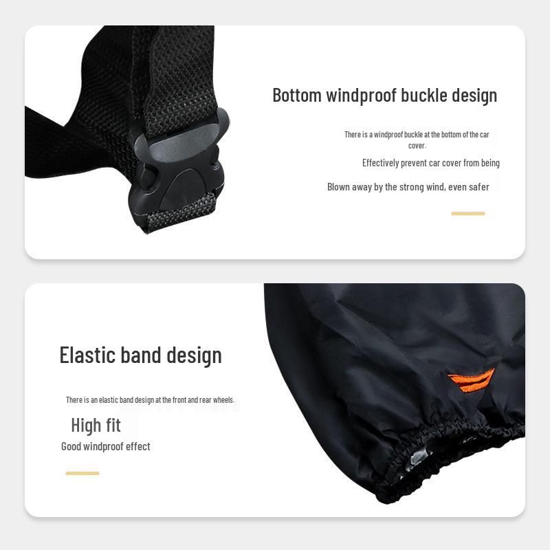 210D Motorcycle Cover: Rain & Sunproof, Thickened Oxford Cloth, Dust Cover with Anti-theft Buckle