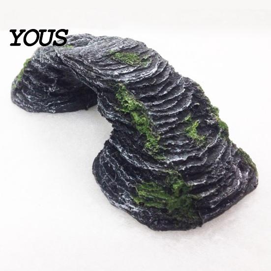 Non-toxic Turtle Dock Basking Platform, Rock Look Resin Baby Tortoise Climbing Ramp, Terrarium Accessory Arched Reptiles Resting Terrace for