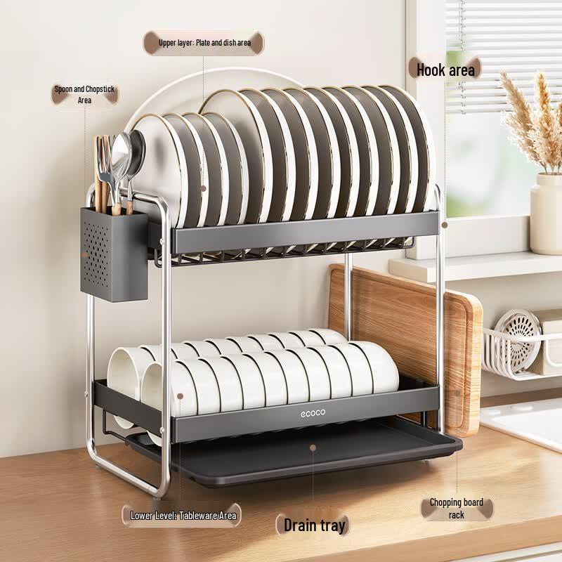 ecoco Expandable Carbon Steel Kitchen Dish Drying Rack