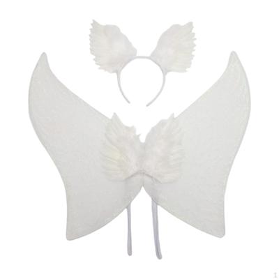 Angel Wing Costume Adults Kids Princess Cosplay Props Child Headband Fairy for