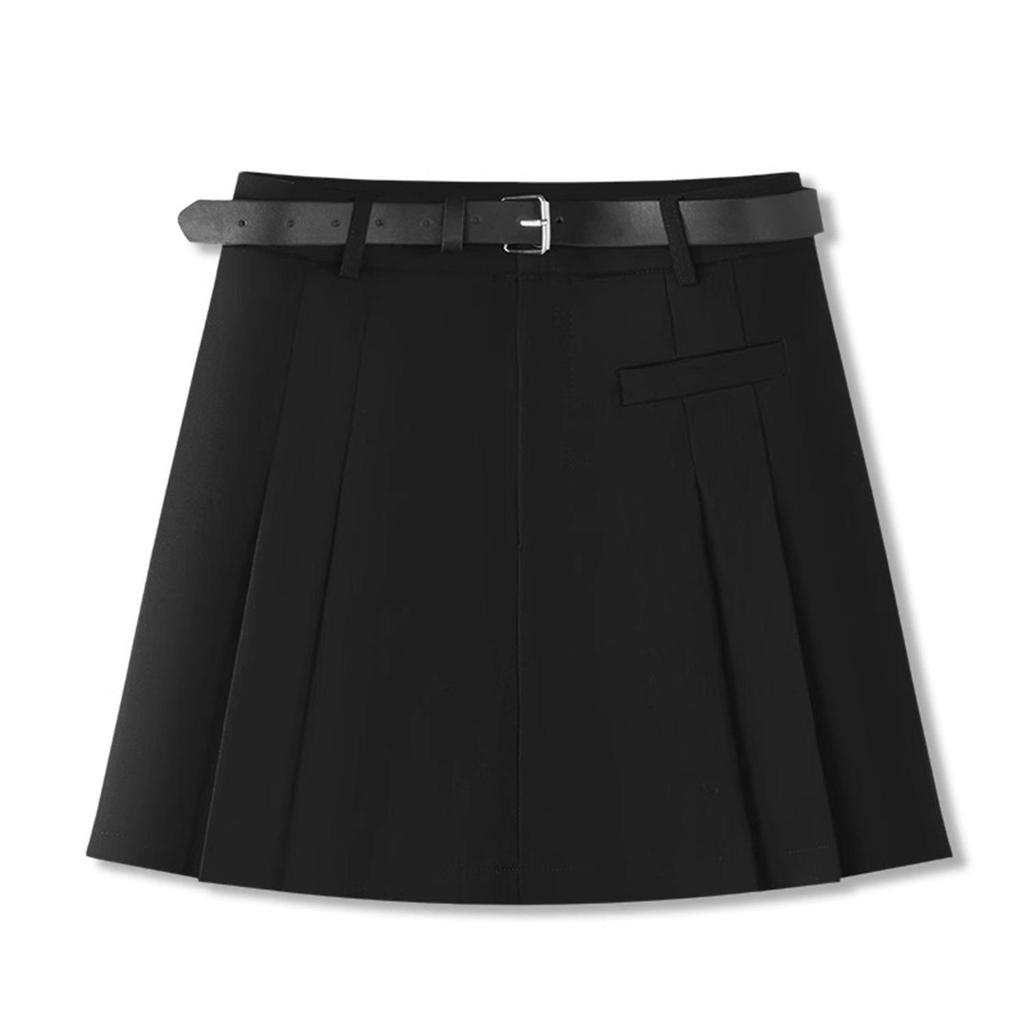 Spring 2025 Temperamental A-Line Midi Skirt - Hip-Hugging Commuter Style