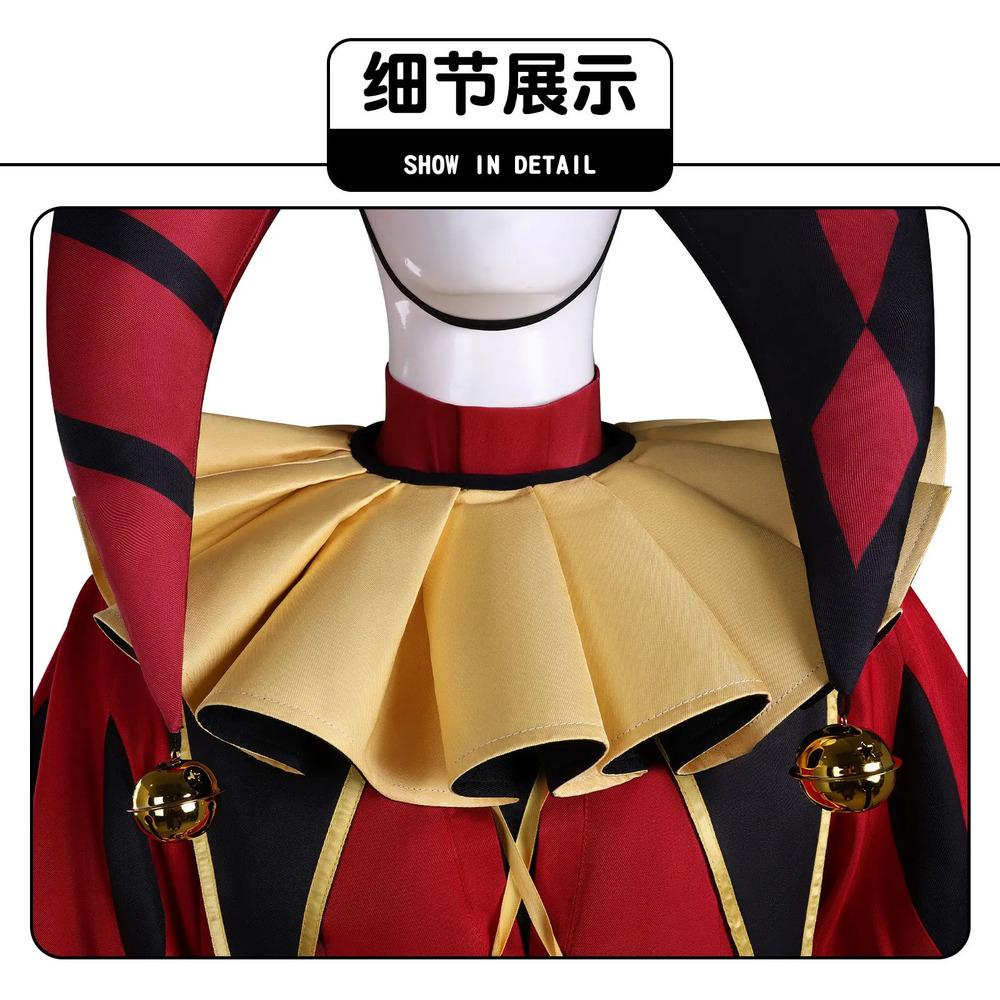 Anime Game Freak Circus NEW Cosplay Costume Pierrot Clown Pants Coat Headwear Mask Cosplay Outfit For Adults Halloween