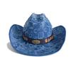 Ripped Cowboy Hat Panama Hat Autumn And Winter Women'S Men'S Western Cowboy Hat Party Hat Wide Brim Hat