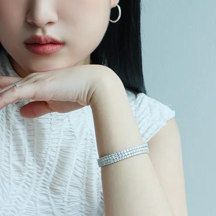 Weißes Tennisarmband [3 GRÖSSEN]