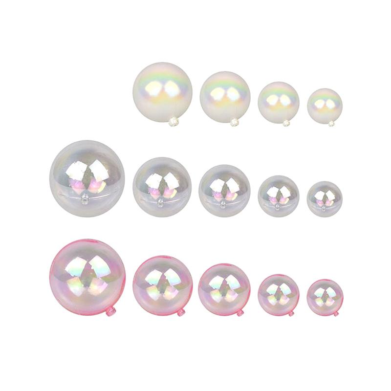 10Pcs Colorful Ball Cake Topper Transparent Balloon Cupcake Diy Decoration For Birthday Party Wedding