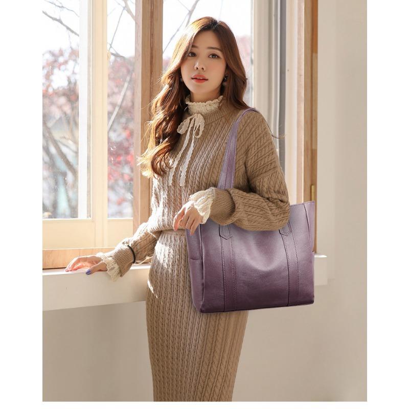 New Fashion Cross-Border Women Bag Large Capacity Shoulder Bag Mom Bag Minimalist Versatile Handheld Bag