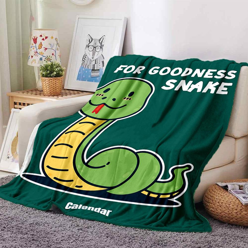 

1pc goodness Snake Throw Blanket - Soft Flannel, Cozy All-Season Polyester Perfect for Home, Office, Bedroom 1081 80cmx120cm(31inx47in)