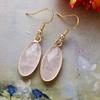 Simple Natural Stone Crystal Pendant Earrings Popular Jewelry