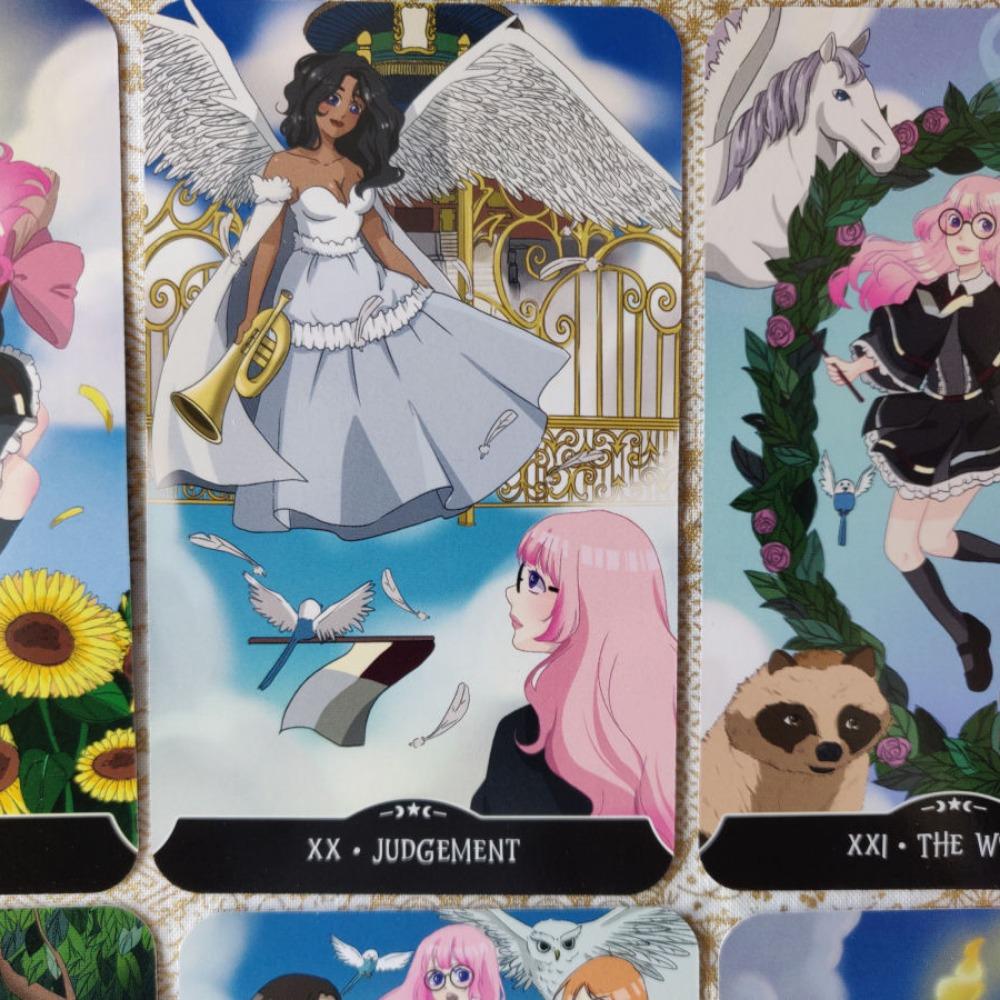 12*7cm Witchling Academy Tarot Deck 78 Pcs Tarot Cards Featuring Whimsical Artwork and Inspiring Insights Based On Rider System