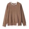 Sinan French-Style Lazy Knit Sweater SN2166 - Two-Piece Stitching, Autumn/Winter Collection