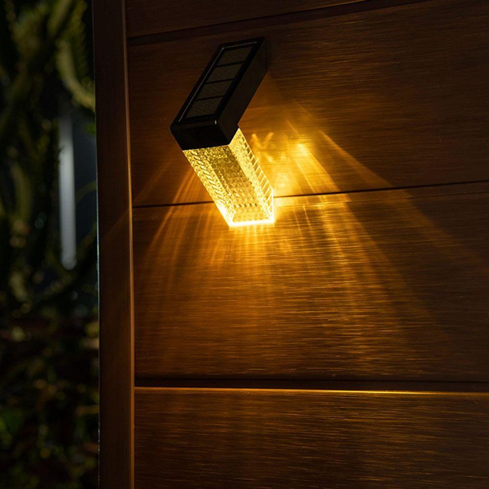 LED Solar Wall Lamp IP65 Waterproof Solar Step Light New LED Wall Lamp  Garden Decoration