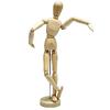 Wooden Manikin, Flexible Body Joints Human Figure Puppet Ornament, Poseable Articulated Hand Model for Sketching Drawing Painting Supplies