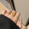 Fashionable Wheat Themed Open Rings Decoration for Women Adjustable Designs Sturdy Alloy Jewelry Statement Pieces