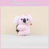 Cute Cartoon Koala Plush Keychain Doll With Short Plush Material Bag Gift Decor