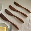 1Pc Solid Wood Cheese and Butter Knife Set, Perfect for Spreading Jam Peanut Butters On Buns with Creamy Filling