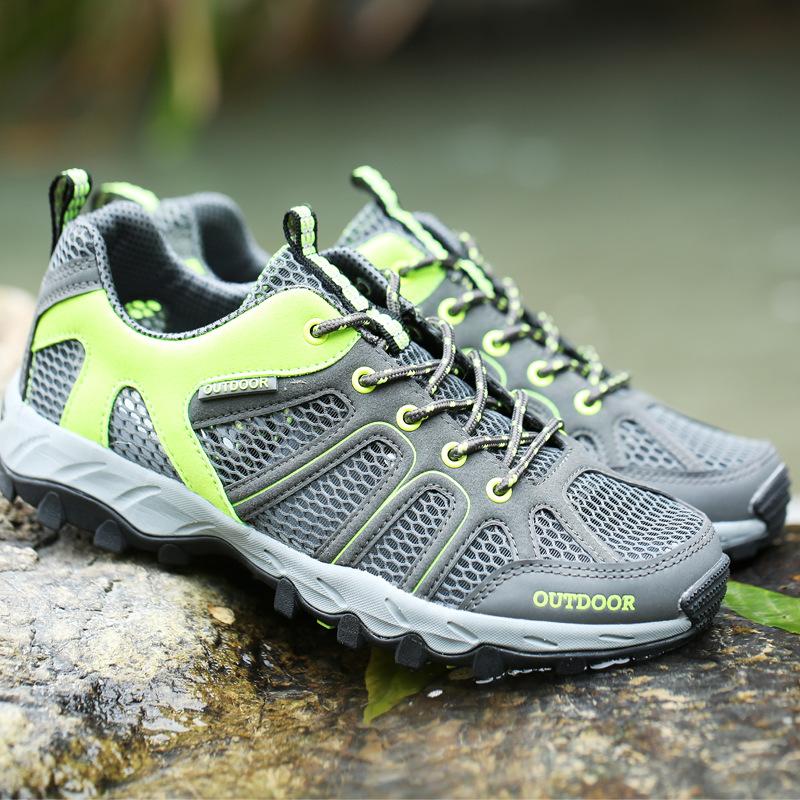 Outdoor Sports Sandals Breathable Men's Women's Shoes Single Mesh Hollow Anti Slip Hiking Travel