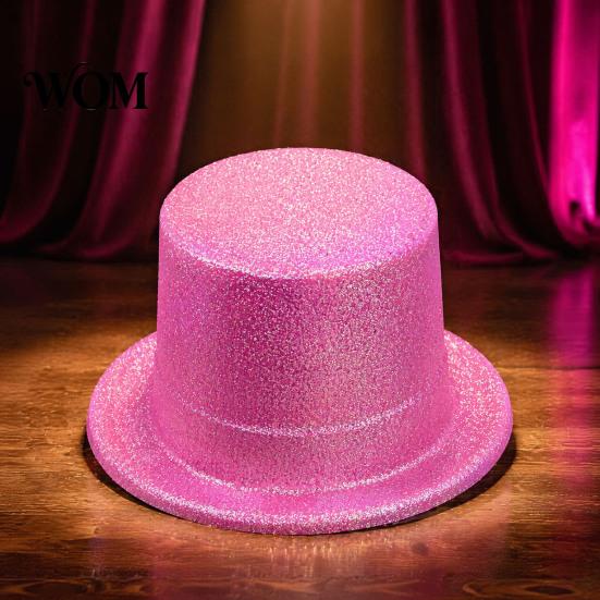 Versatile Top Hat for Birthday Celebrations Shiny Hats, Glitter Adult Kids, Colorful Magician Hat, Victorian Dress Up Christmas Sparkly Hats