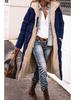 2023 Women's Extra Long Multi-Color Faux Fur Coat for Autumn and Winter