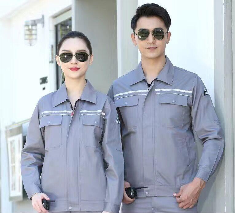 

Unisex Long Sleeve Anti-Static Work Clothes with Reflective Strips for Spring, Summer, Autumn – Ideal for Gas Stations and Petrochemical Industries. XL